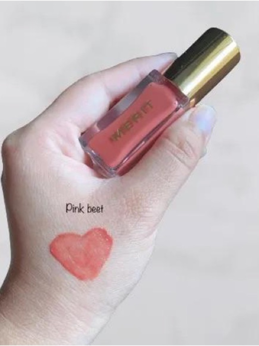 Merit Tinted Lip Oil in Pink Beet - Picture 3 of 3